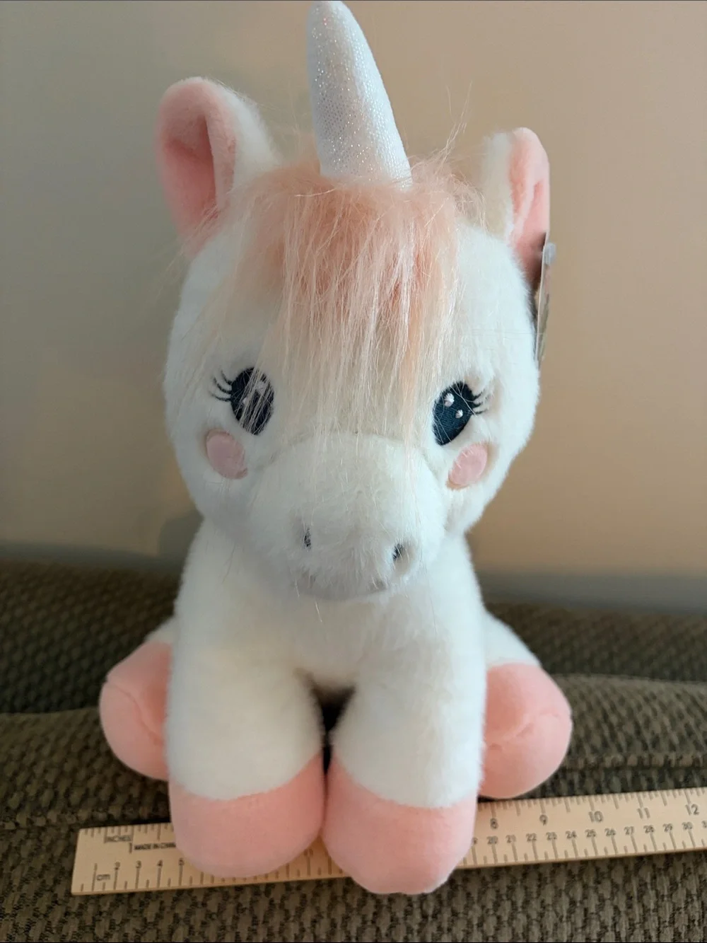 Plush White & Pink Unicorn/Pegasus Stuffed Animal